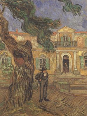 Vincent Van Gogh Pine Trees with Figure in the Garden of Saint-Paul Hospital (nn04) Norge oil painting art